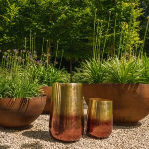 Cache-pot bicolore laiton – XL