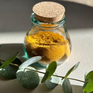 Pot en verre recyclé soufflé – Bleu – M