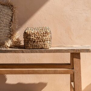 Panier en coquille de noix de coco – Naturel – L