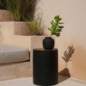 Vase Peaky en terre cuite – Noir – S