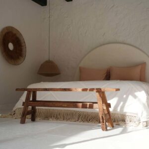 Banc rustique en teck naturel — vue 2