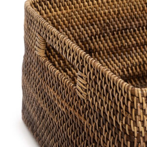 Panier à magazines colonial en rotin naturel – S — vue 2