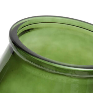 Vase Qiezi en verre recyclé – Vert – L