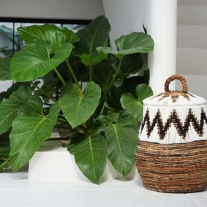 Panier en feuille de bananier Little Bay - Naturel Blanc - M — vue 2