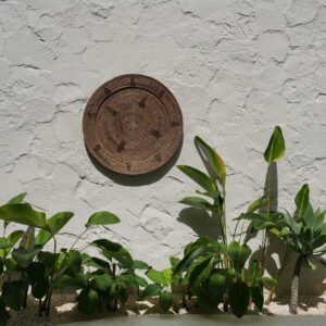 Assiette murale Jasmine en rotin – Marron – XL