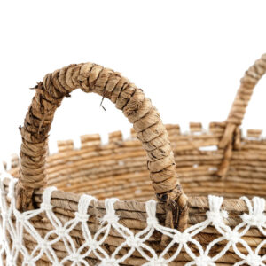 Panier en macramé tressé croisé - L — vue 2