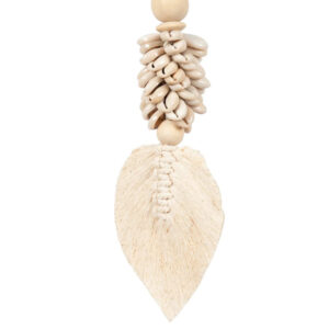 Pompon Feuilles & Coquillages – Naturel
