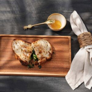 Plateau de service en bois naturel - Grand modèle — vue 2