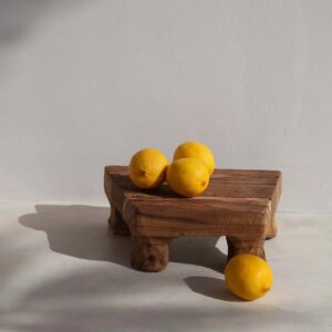 Plateau en teck naturel Yummy