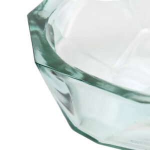 Bol Origami en verre recyclé – Bleu – M