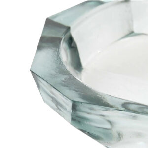Bol Origami en verre recyclé – Bleu – Grand