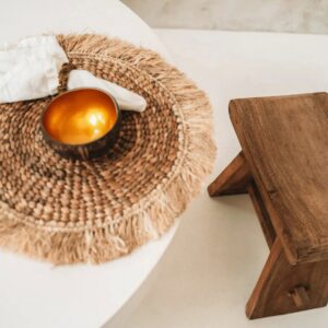 Set de table en jacinthe d'eau et raphia – Naturel