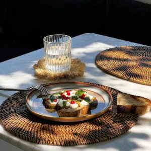 Set de table Colonial en rotin naturel — vue 2