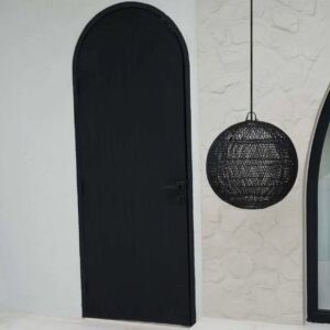 Suspension Bubble en rotin – Noire – M
