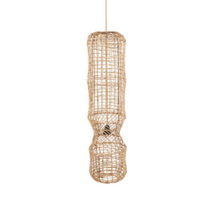 Suspension GuanYin en feuille de bananier — Naturel XL