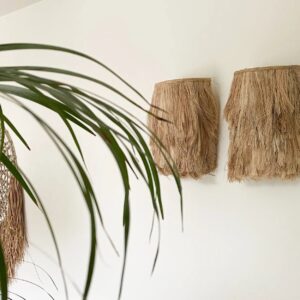 Applique murale en abaca naturel – S