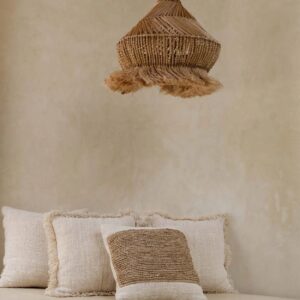 Housse de coussin en raphia naturel — vue 2