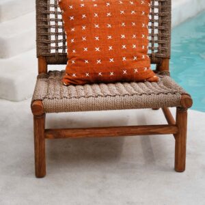 Housse de coussin Zillion Kiss – Terracotta et Blanc — vue 2