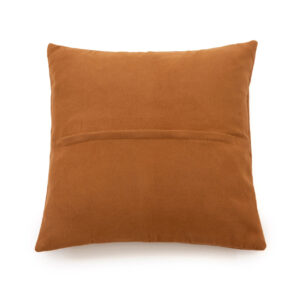 Housse de coussin en cuir quatre panneaux – Camel 40x40