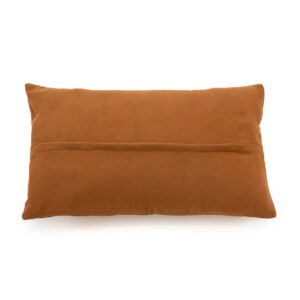 Housse de coussin lombaire en cuir six panneaux - Camel - 30x50 — vue 2