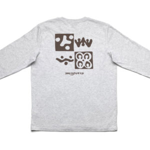 T-shirt manches longues Checkerboard – Gris chiné
