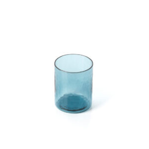 Grand verre tumblers bleu martelé Azure
