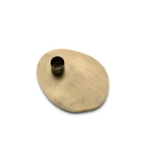 Bougeoir Glowpad en laiton doré – S