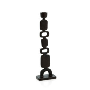 Bougeoir Totemo Noir – Grand modèle