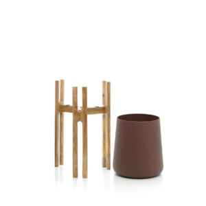 Cache-pot racine bifurquée — Brun naturel — M