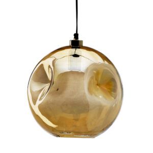 Suspension en verre recyclé Bubbella – Or pâle