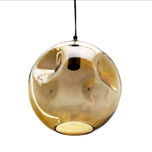 Suspension en verre recyclé Bubbella – Or pâle