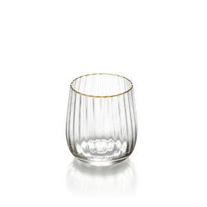 Verre tumbler bord doré