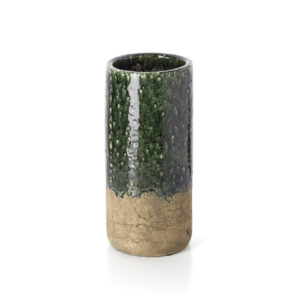Vase cylindre vert mousse – Grand format