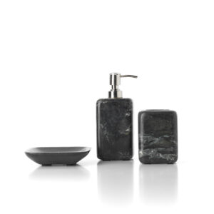 Distributeur de savon en marbre – Marine Black — vue 2