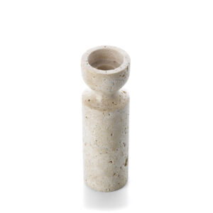 Bougeoir en Travertin Sablier - Beige - M — vue 2
