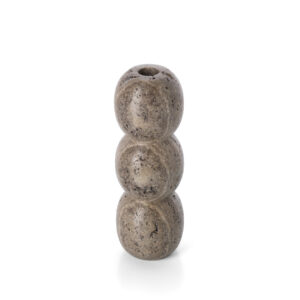 Bougeoir Totem en Travertin Gris - Grand — vue 2
