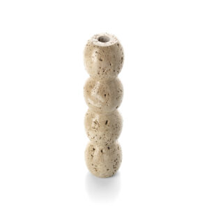 Bougeoir en travertin – Beige – Grand modèle — vue 2
