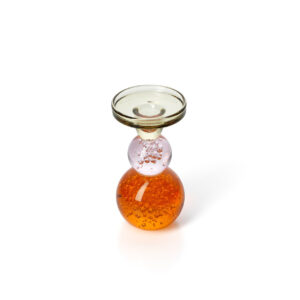 Bougeoir en verre bullé Bubble Jewel