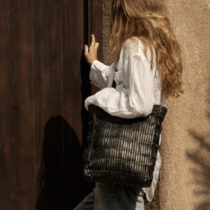 Le Grand Tote Bag en Cuir Noir