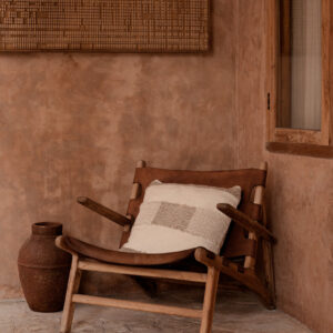 Housse de coussin en lin naturel blanc — vue 2