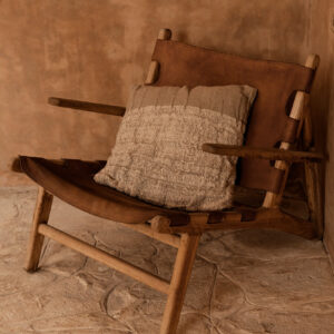 Housse de coussin en lin naturel — vue 2