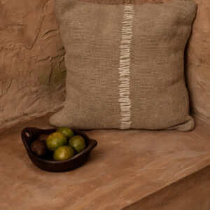 Housse de coussin en lin – Blanc naturel — vue 2
