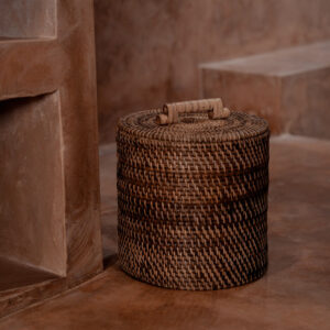 Corbeille basse en rotin naturel — vue 2