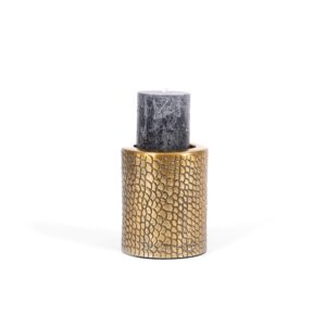 Bougeoir Croco en Laiton – Grand — vue 2
