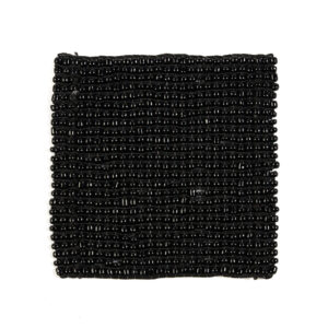 Dessous de verre perlé Perles – Noir
