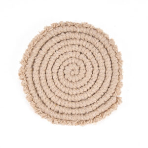 Dessous-de-verre en coton tressé – Beige