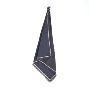 Serviette de table en lin – Noir naturel – 45x45
