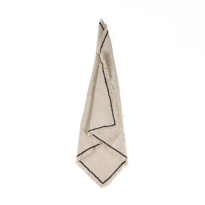 Serviette de table Tuscany – Lin Naturel & Noir – 45x45 cm