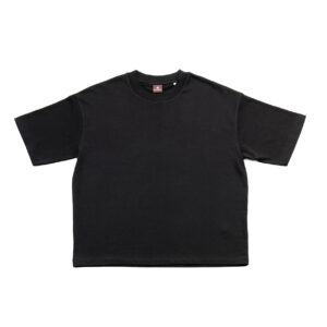 T-shirt oversize noir logo terracotta