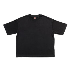 T-shirt oversize noir – Logo terracotta dos